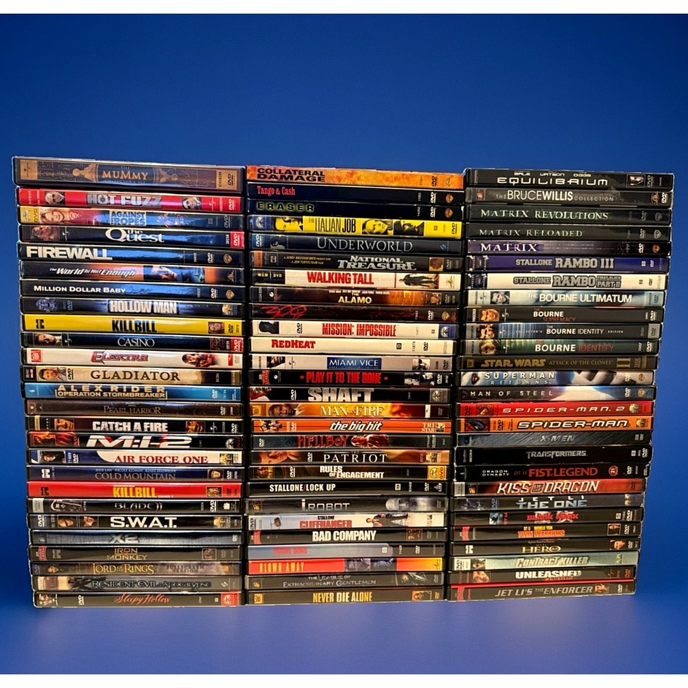 Lot of 80 Ultimate Action & Sci-Fi Movie DVD Classic Collection SciFi Bulk